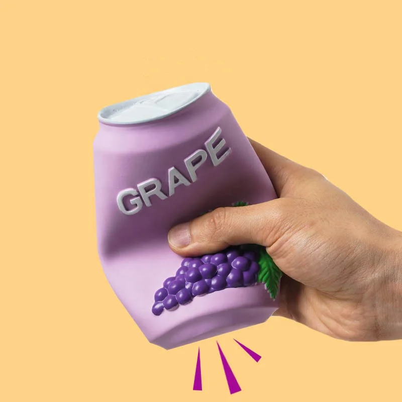 Factory Artificial Fruit drinks pet squeaky dog toy Floatable Rubber dog chew toy