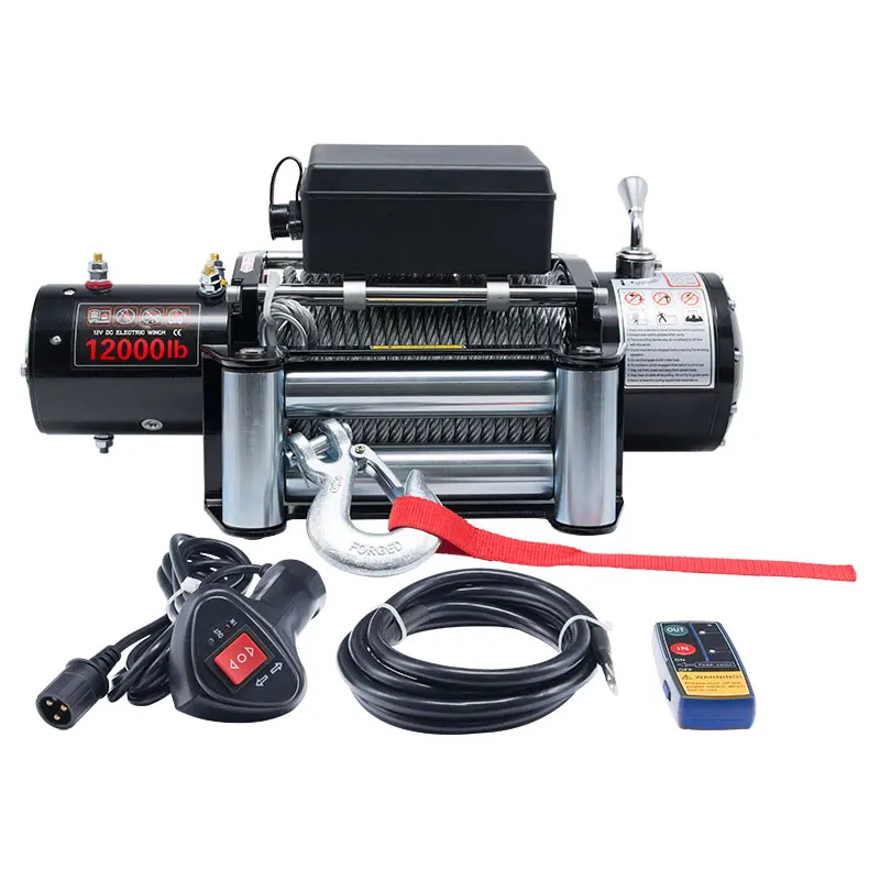 Заводская цена off road Высокая эффективность 4*4 автомобиль электрическая лебедка 12000lbs с стальной веревкой