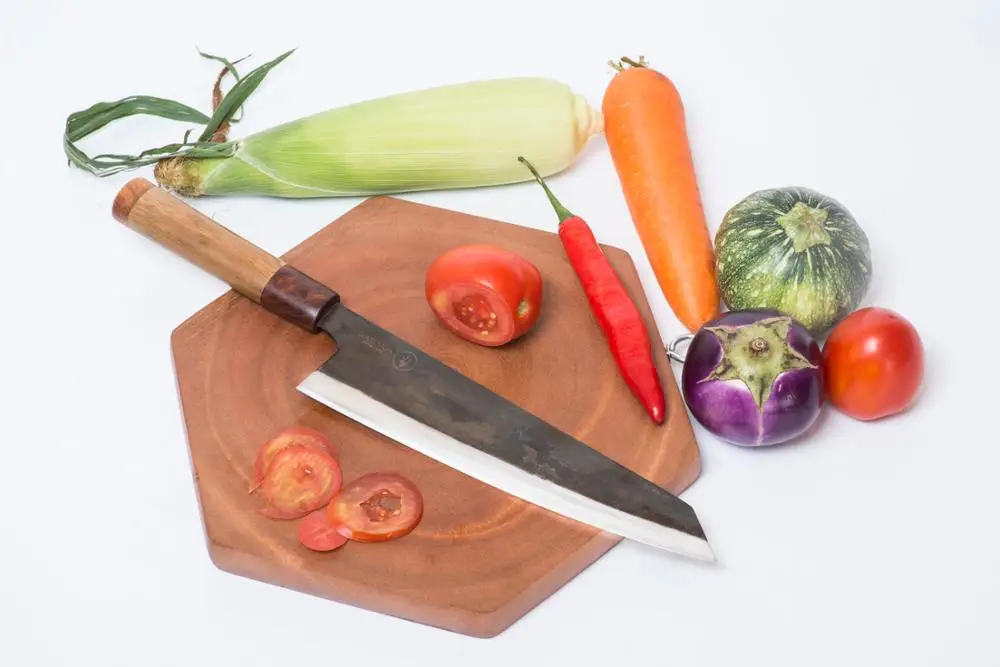 High Quality 9.4 Inch Kiritsuke 240 - Hand Forged Knife - Special Bamboo Handle - High Carbon steel