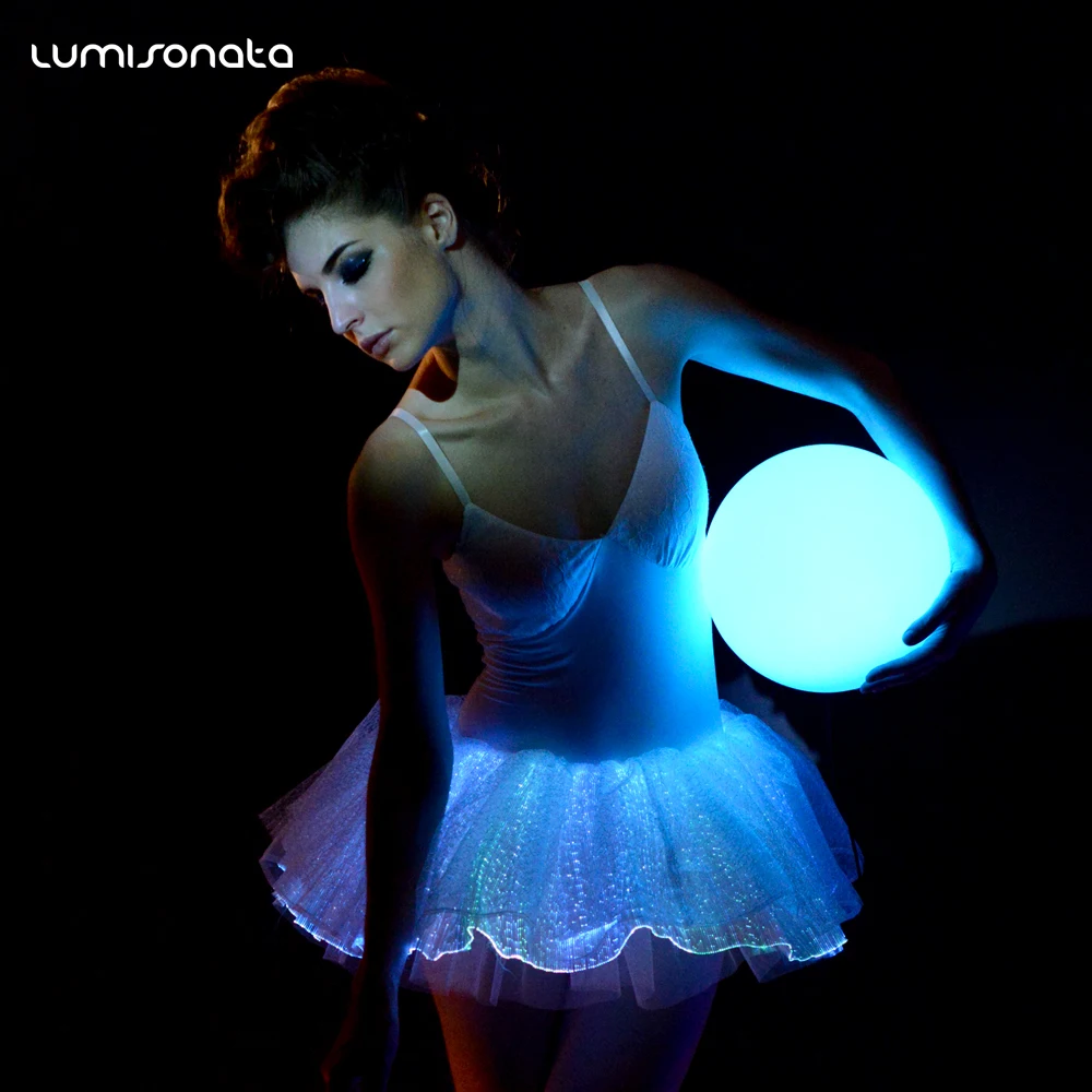 Wholesale Ladies Light-up Clothing Ballet Flower Stage Costume For Girls With RGB LED Lights Clohtes That Shine In The Dark