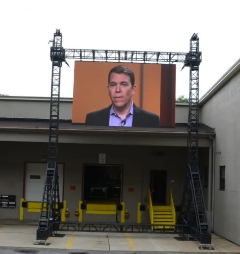 For Booth Black Truss Led Screen Led Video Wall Support Ground Truss Structure