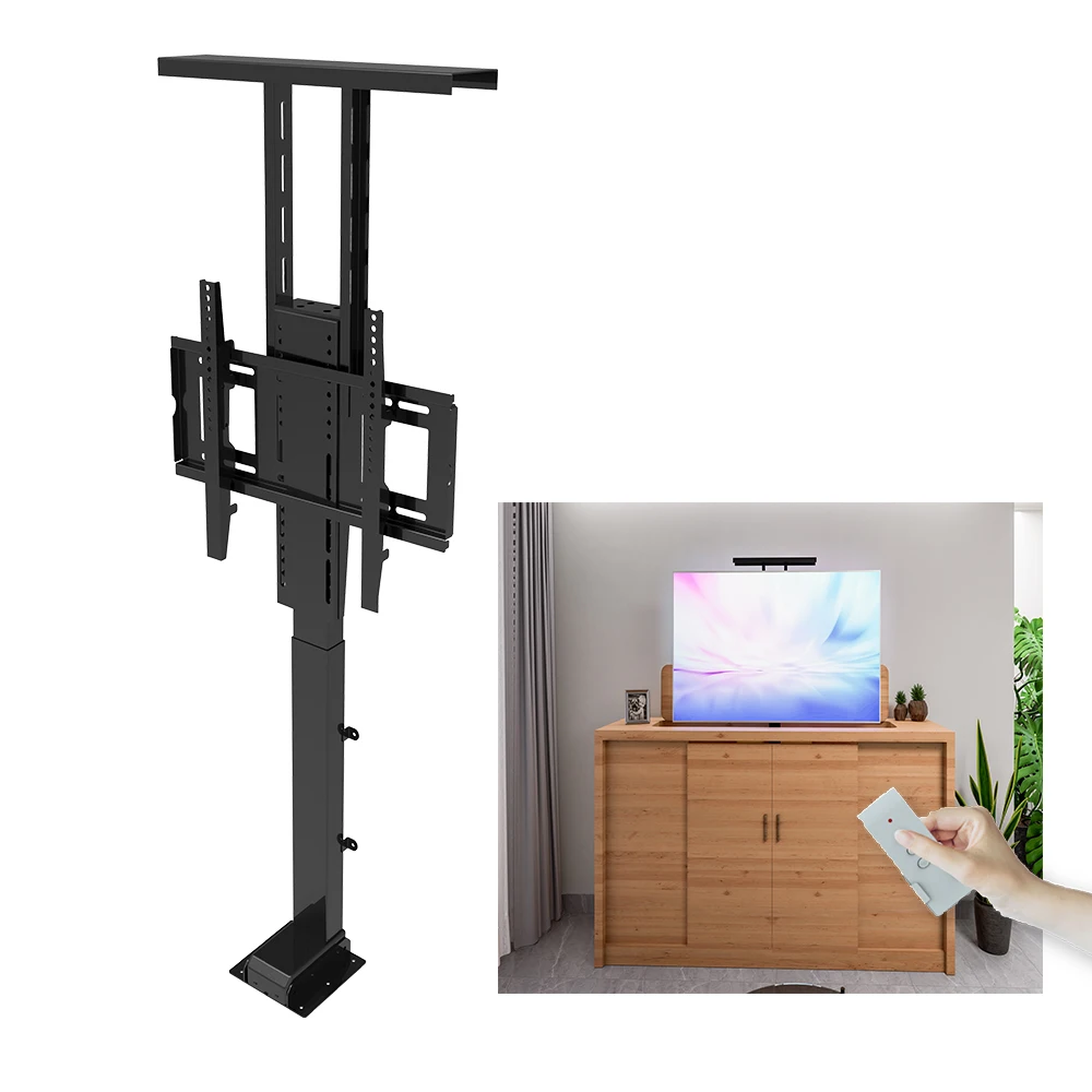 32-70 Inch Electric TV Hidden Cabinet Electric Lifting TV Bracket Automatic Height Adjustment LCD Monitor Motorized TV Lift