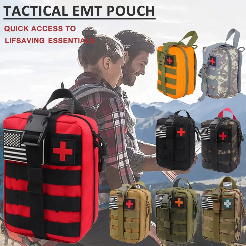 215 PCS Tactical first aid kit bag camping&hiking survival kit with emergency bandage