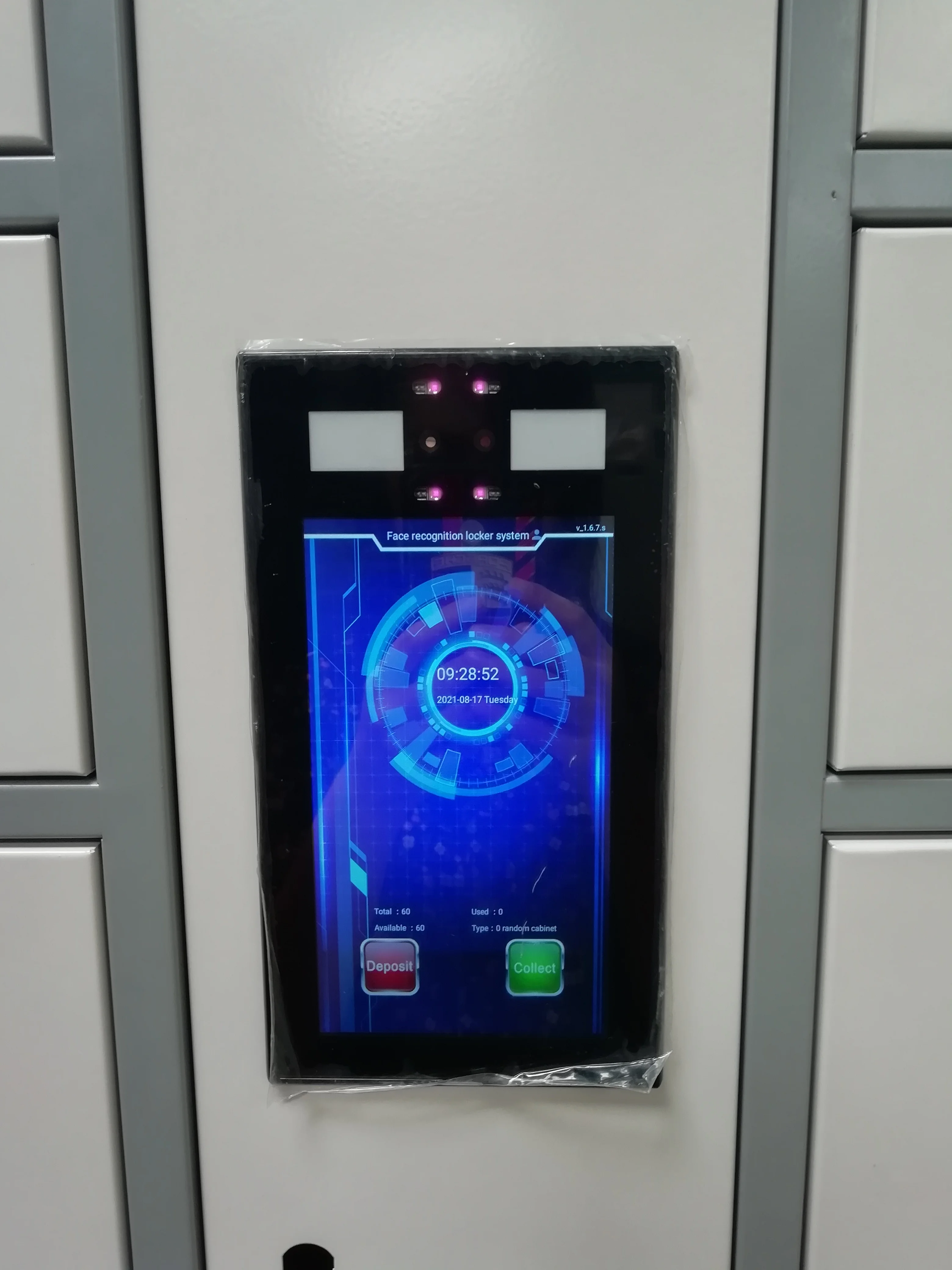 60 door Steel  Storage Locker  Mobile Charging Locker  phone charging locker with Face Recognition System