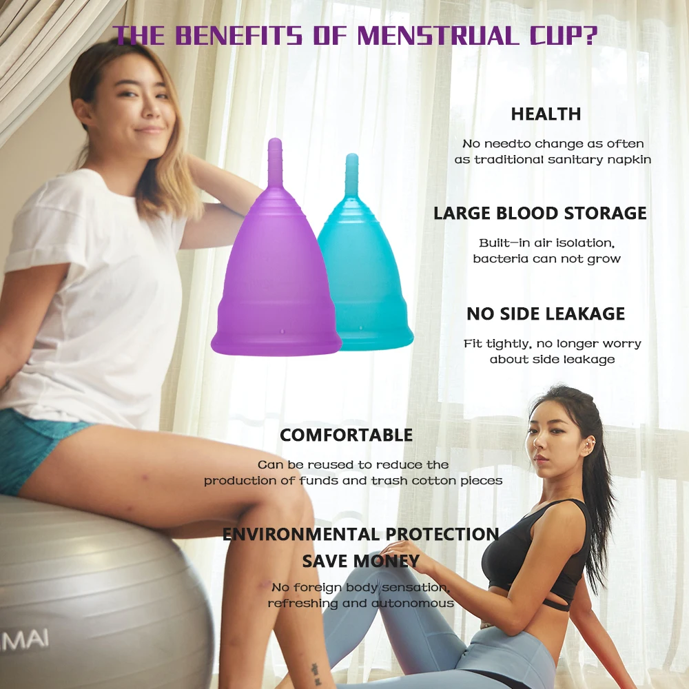 Wholesale Custom Medical Silicone Period Cup Reusable Organic Women Menstrual Cups