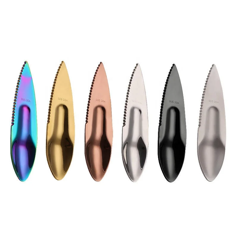 Stainless Steel Kiwi Knife Spoon Fork 3 In 1 Avocado Slicer Scoop Papaya Cutter Knife Vegetable Fruit Tools Kitchen Gadgets