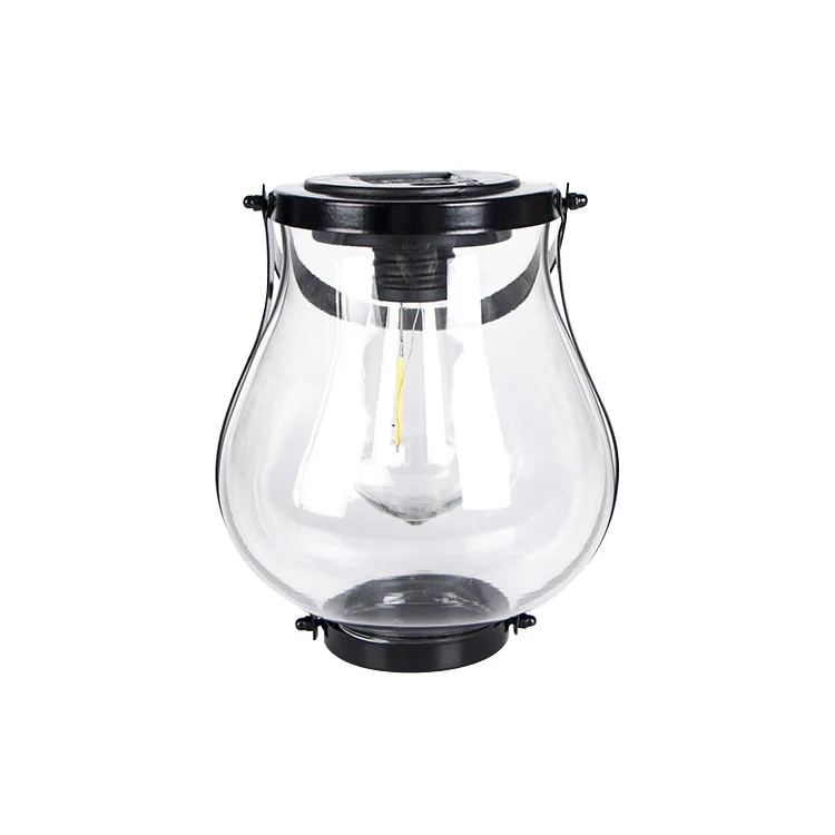 
Outdoor Glass Lamp Solar Powered Lantern Decorative Garden Light 