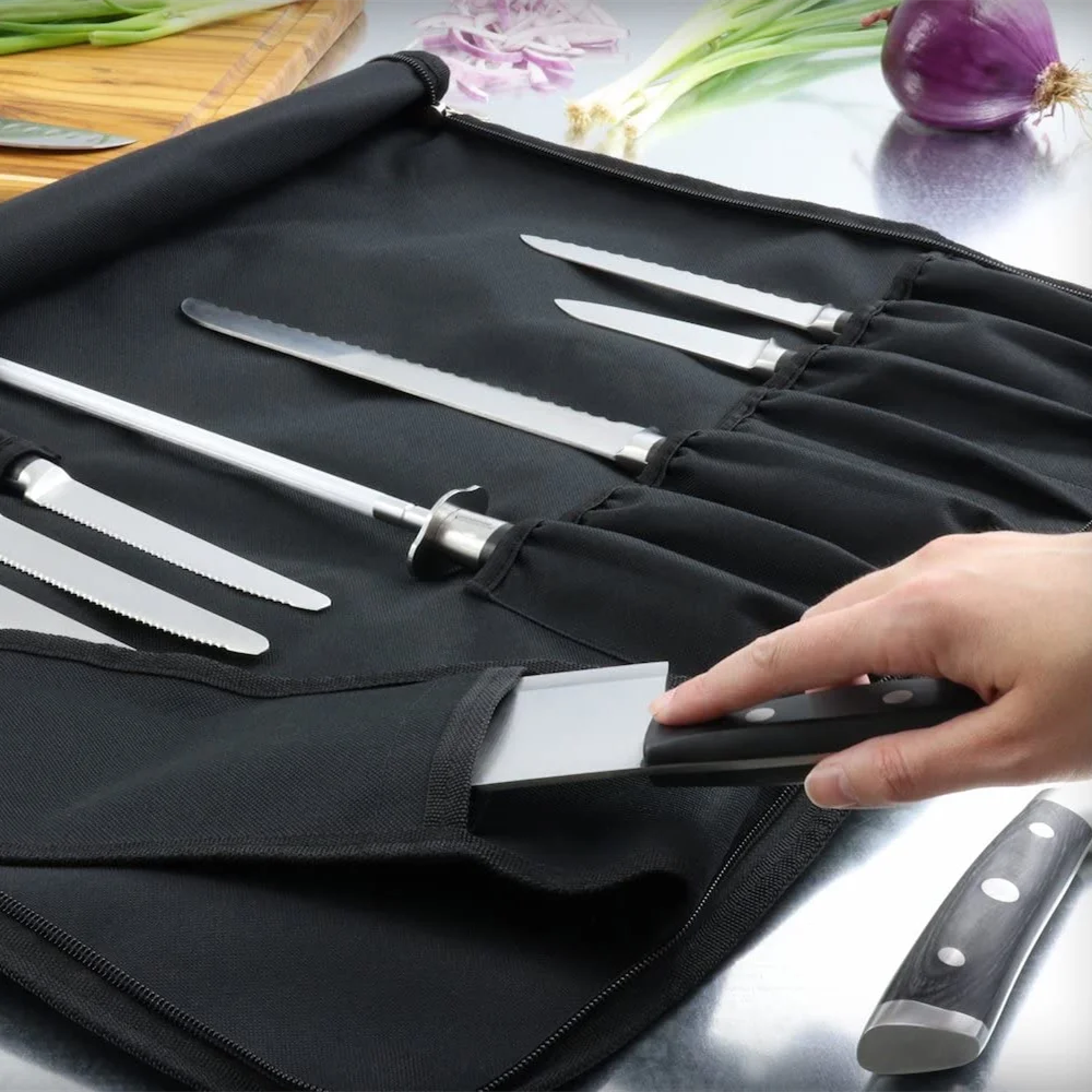 High Quality Plastic Chef Tool Kit Knife Roll Storage Bag chef knife bag