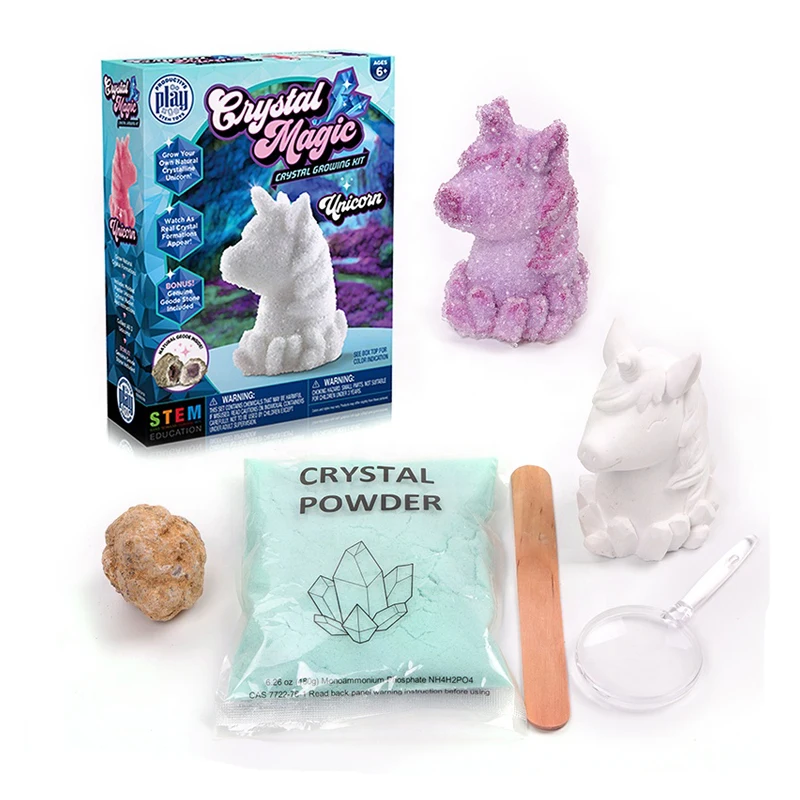 LFC2001 Create Your Own Unicorn Crystal Growing Science Kit Crystal Making Kit STEM Experiment Toys for Kids