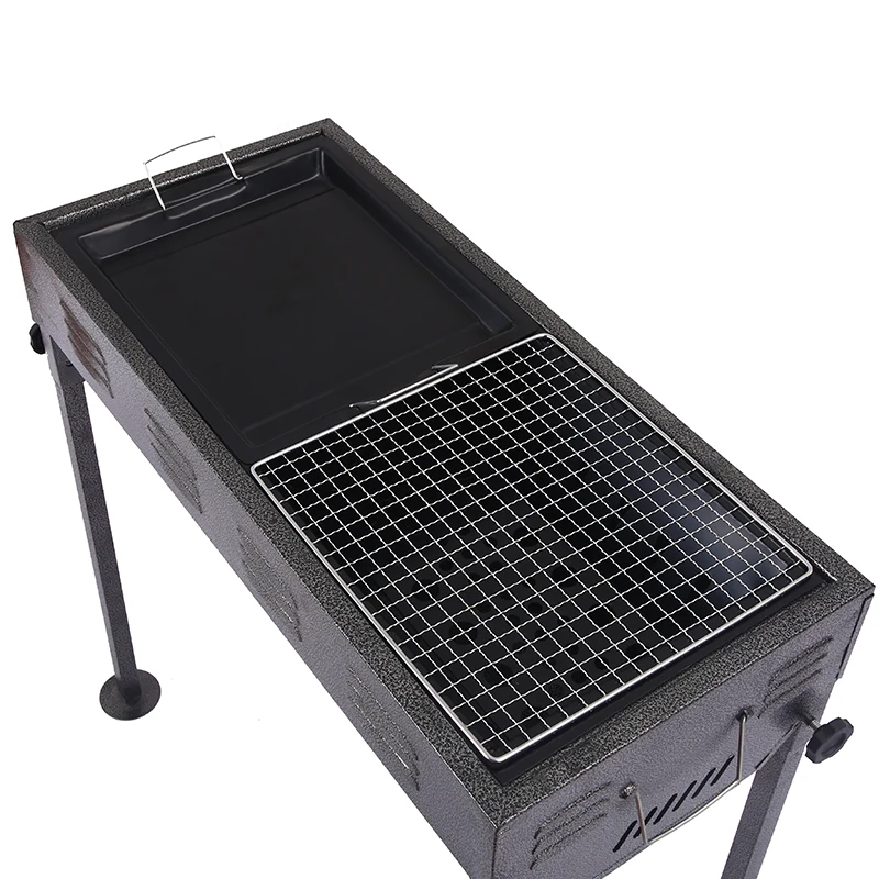 Stainless Steel Charcoal Grill Easy Assembled and Hight Adjustment for House BBQ Party