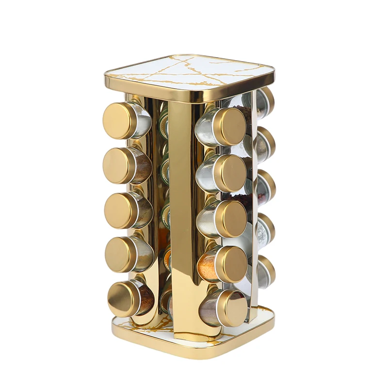 360 Rotating Cruet Condiment Seasoning Jars Set Spices Pepper Sprays Bottles Seasoning Salt Jars Kitchen Storage Rack Organizer