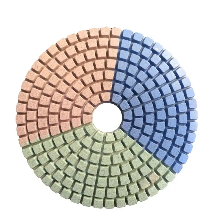 
three color 80mm #800 Resin Bond Flexible Diamond Polishing Pads/Sanding Disc for Granite Marble Ceramic 