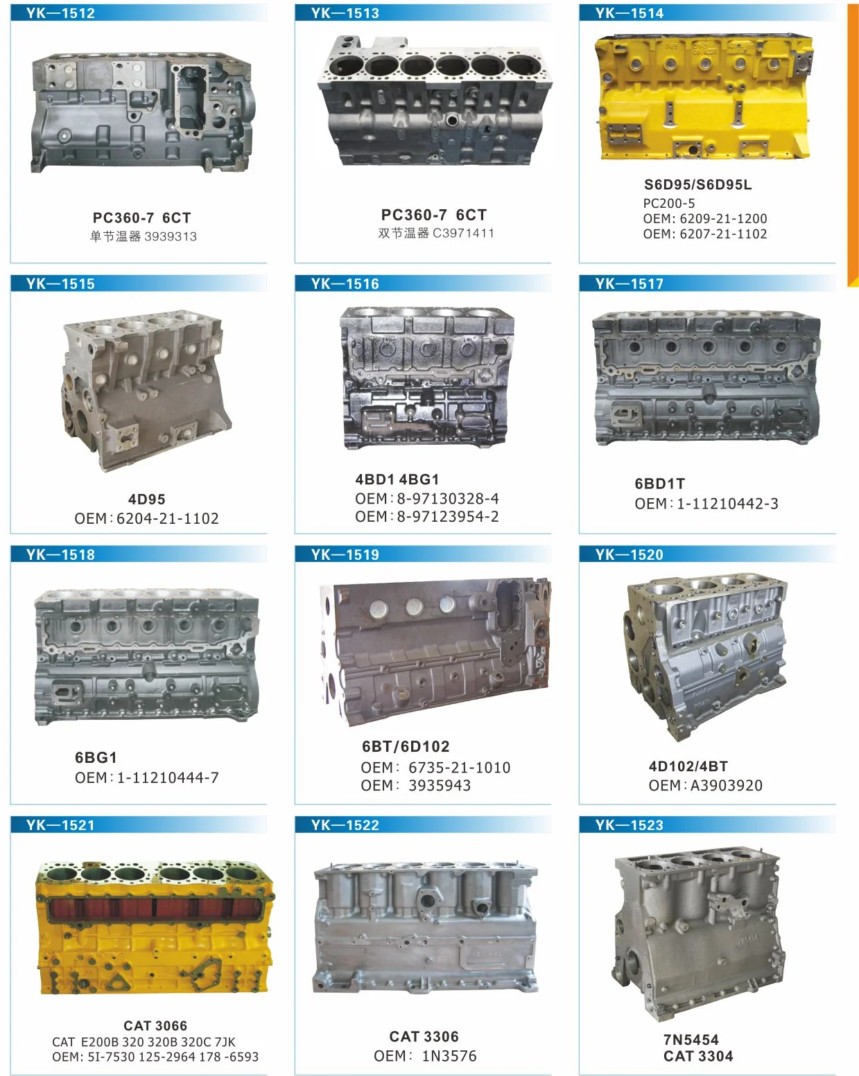 CAT Original brand new used 3412 Cylinder block 2W4857 cylinder block assembly for Caterpillar 3412 engine spare parts