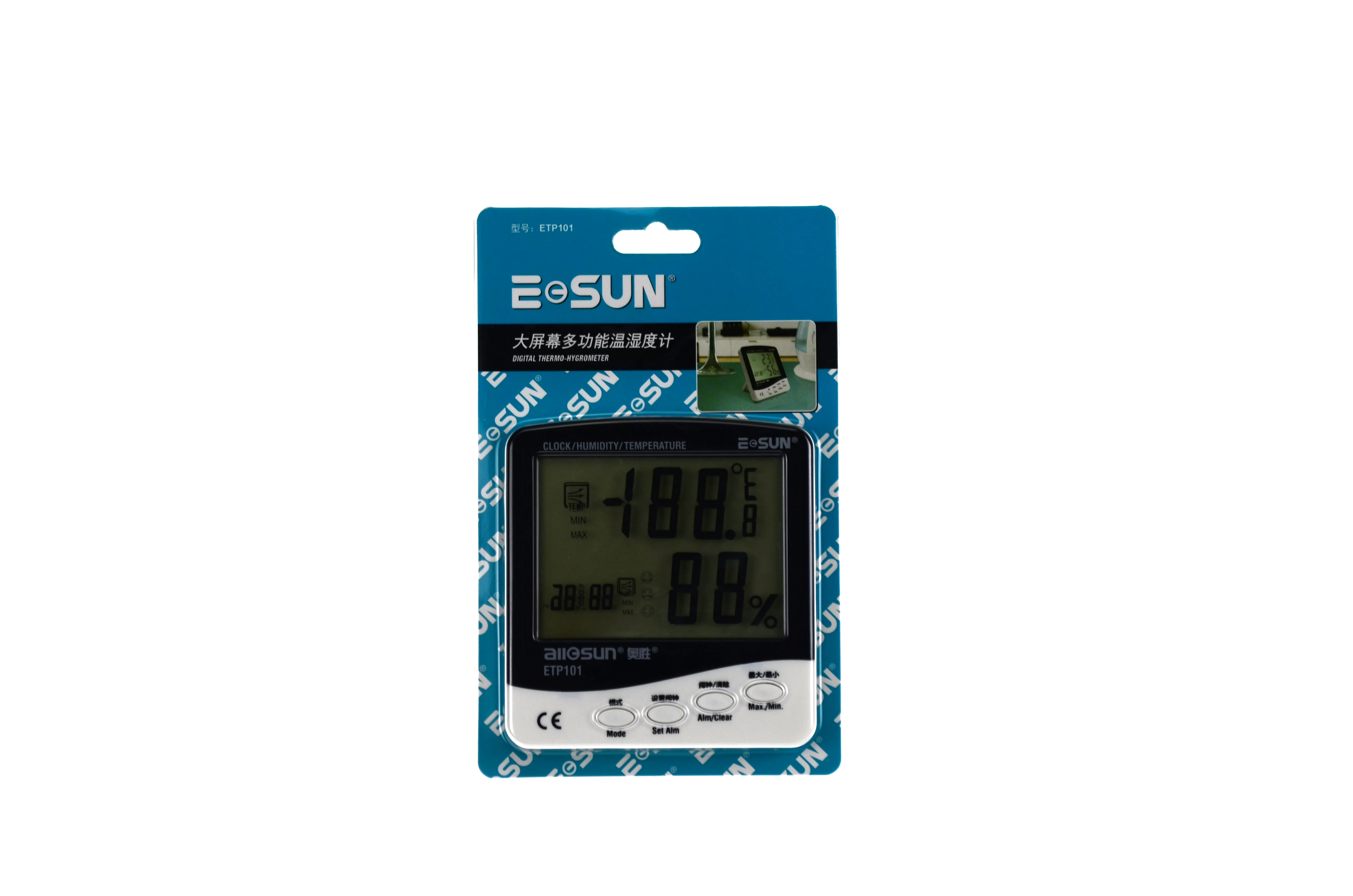 all-sun ETP101 Digital Thermo-hygrometer Dew-point Meter with Humidity Alarm thermometer Moisture meter