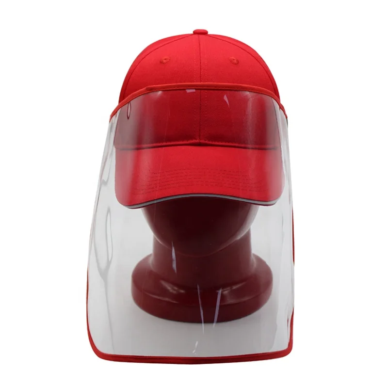 Outdoor High Quality Safe Cover Cap With Face Shield Custom Logo Black Blank Removable Protective baseball Hat