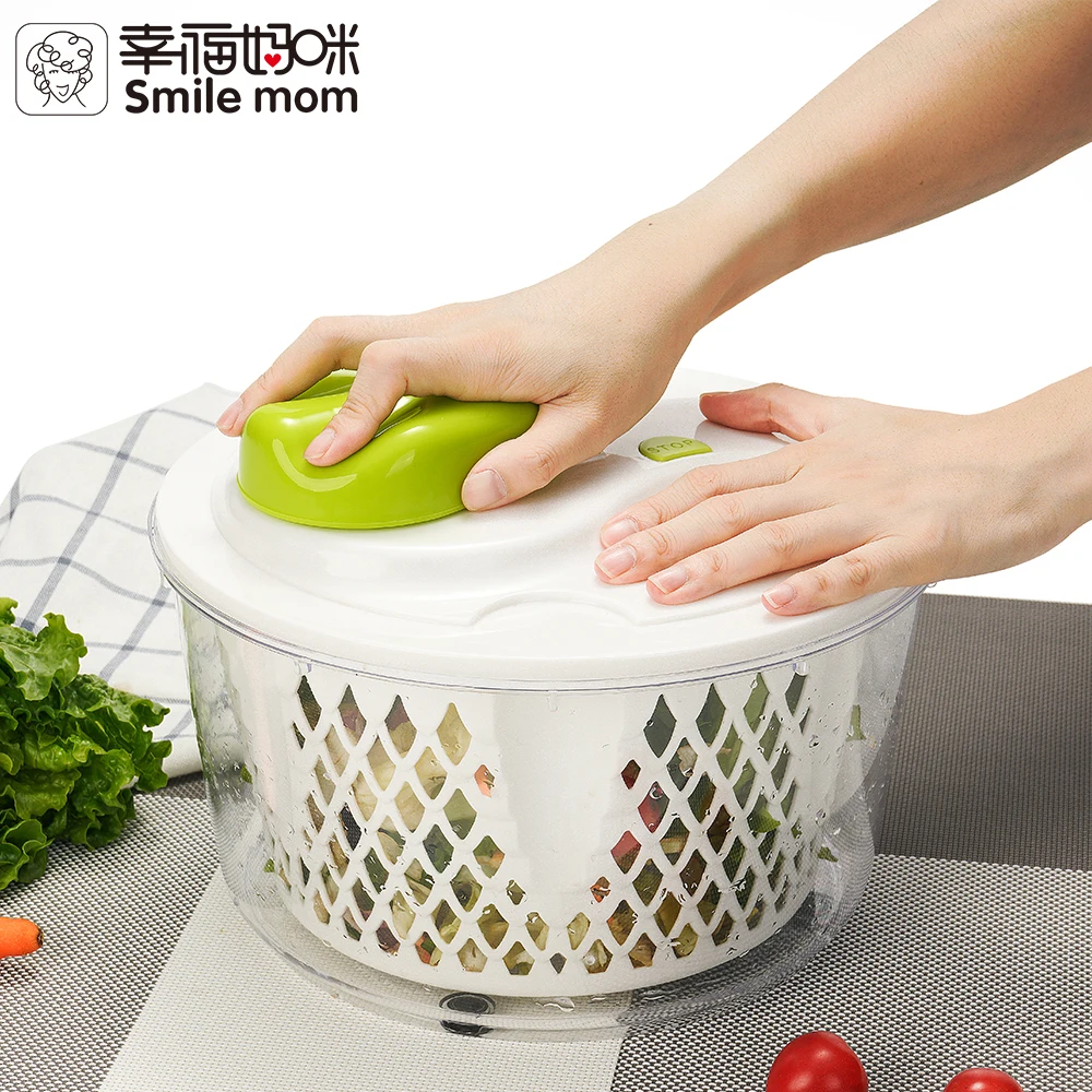 Manual Vegetable Salad Spinner Hot Sale Kitchen Tool Multifunctional Large Capacity