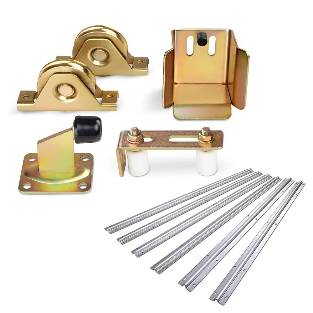Sliding Gate Tracks Wheels Hardware Kit Automatic Swing Gate Fence Garage Door Hardware System Kit Accessory