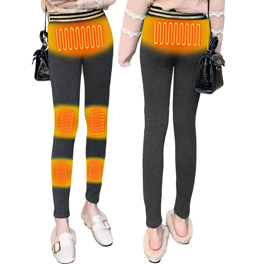 
Heating clothe Outdoor Warm Necessities 6 Zones Areas USB Rechargeable Intelligent Heating Heated Leggings For Women 