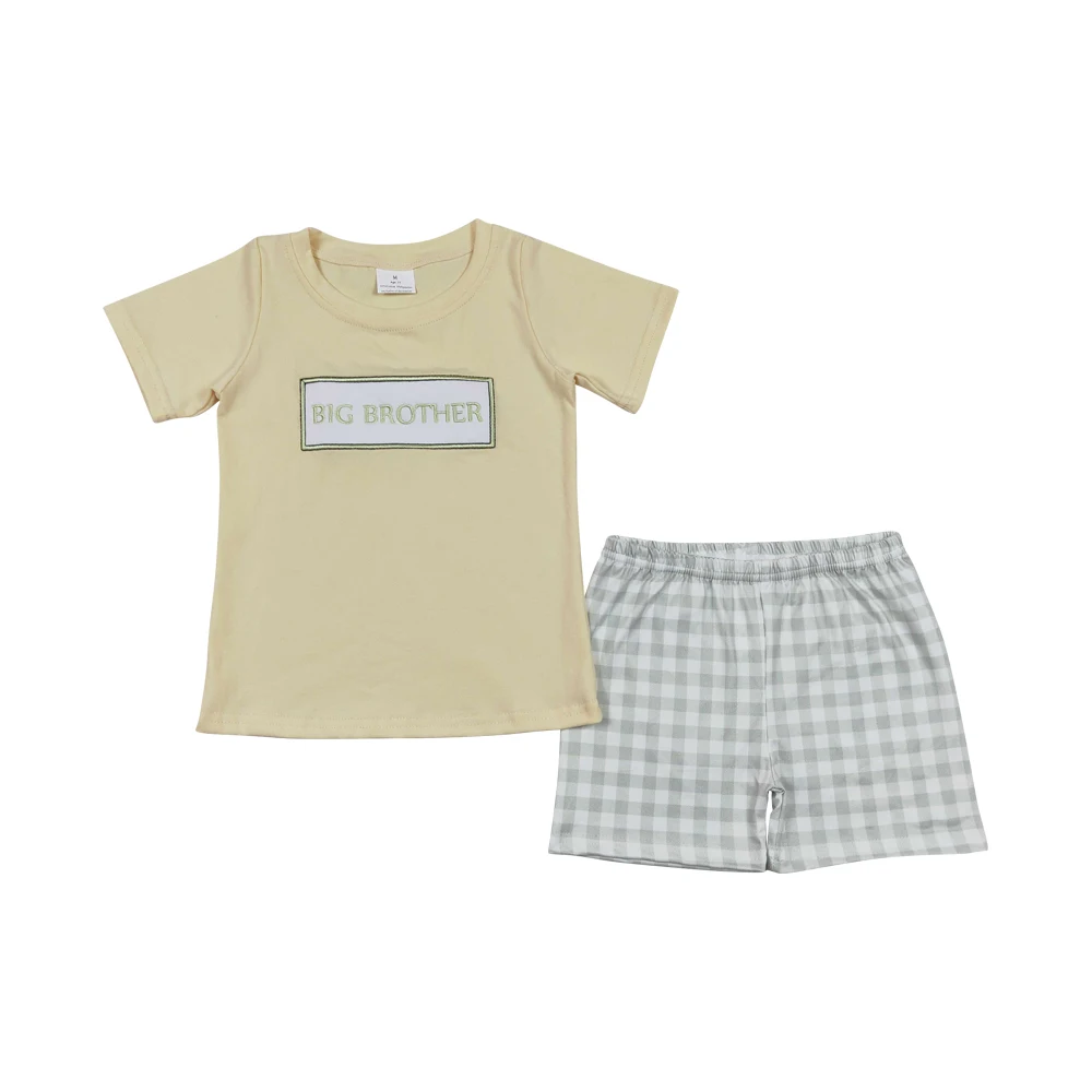 embroidery Big Brother Short Sleeve Boy Set