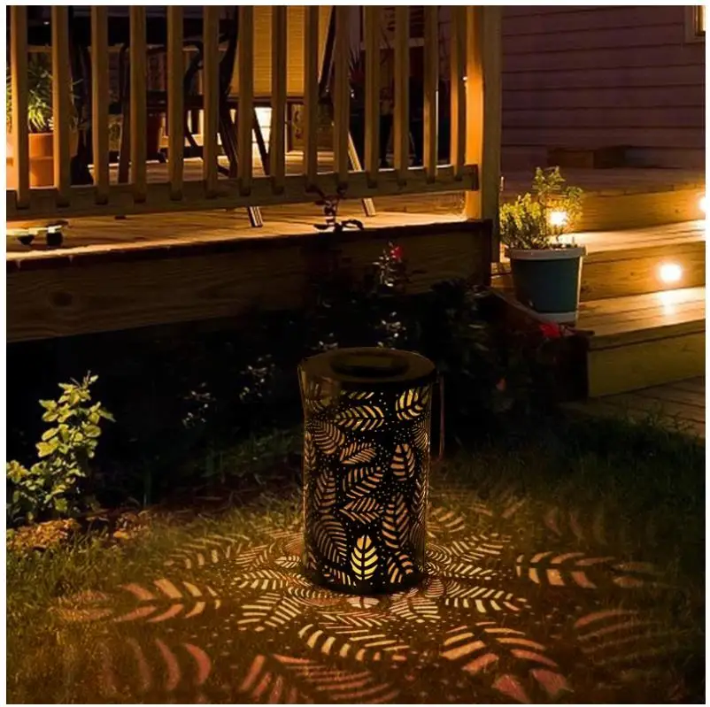 Outdoor Waterproof Decorative Lantern Hanging Big Solar Metal Watering Can Lights For Garden Table Patio Yard Pathway Walkway
