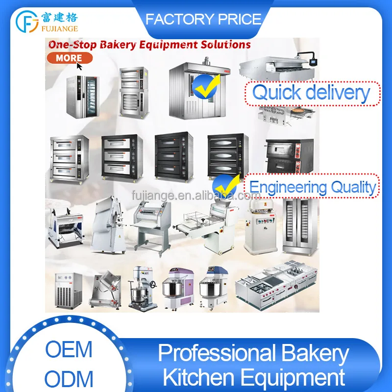 Commercial Bakery Equipment Baking bread oven Cake Shop Kitchen Equipment Gas Bread Oven Pizza Equipment OEM Guangzhou Factory