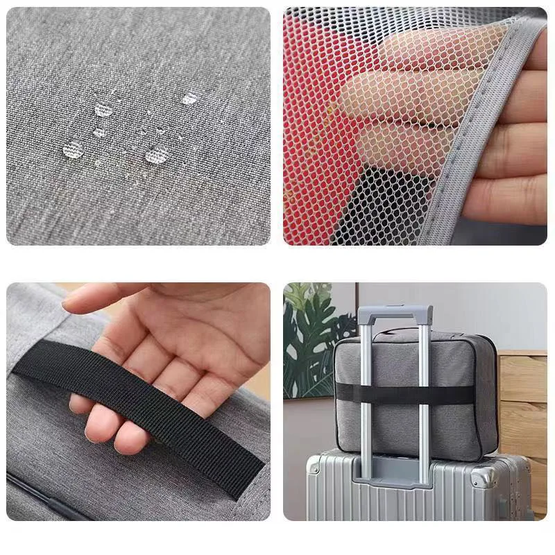 ST-078 2022 OEM большой потенциал Многофункциональный складной многослойный документ паспорт карты ящик для хранения Органайзер с замком и ключом