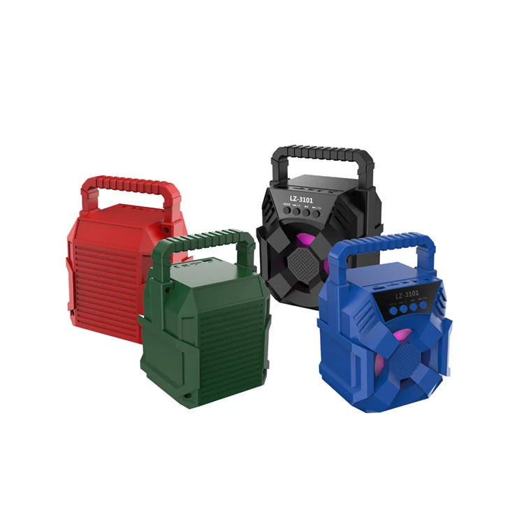 Droppshipping BSCI Trolley Speaker Manufacturer Karaoke 3 inch Subwoofer Bluetoth Wireless Speaker Box with Mic in Stocks