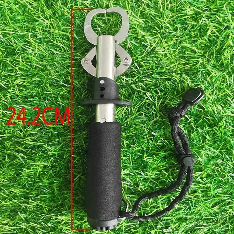 Fish Grip Holder with Scale Stainless Steel Fishing Gripper Fish Lip Grabber Saltwater Fishing Controller