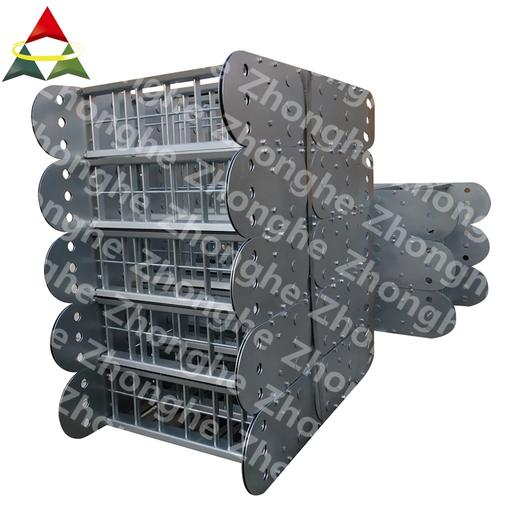 Heavy duty enclosed and bridge type steel drag chain cable and hose track