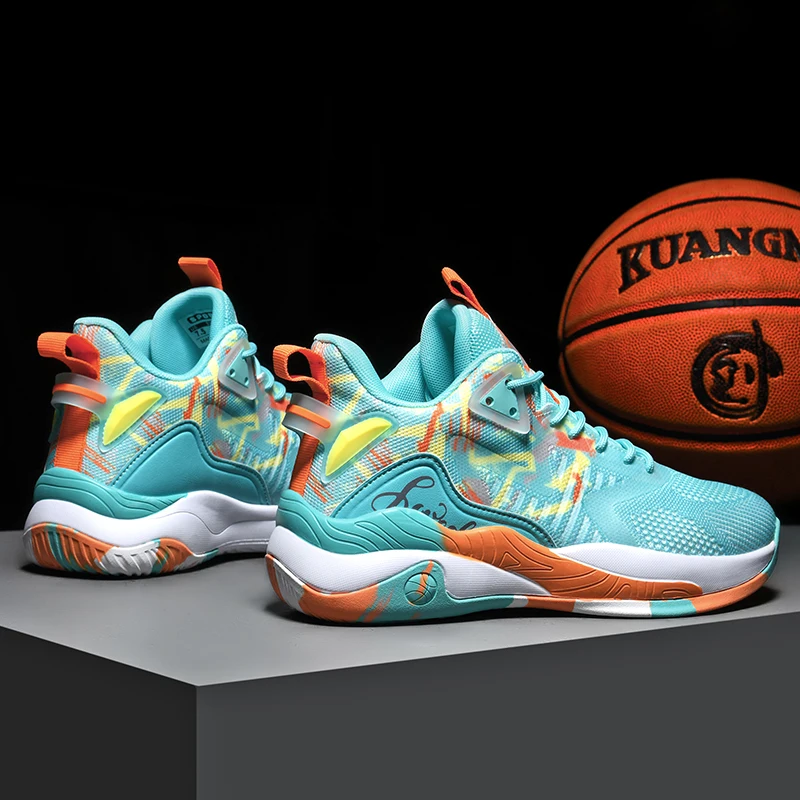 Wholesale Customized Large size high-top basketball shoes Men Outdoor Sports Style Sneakers