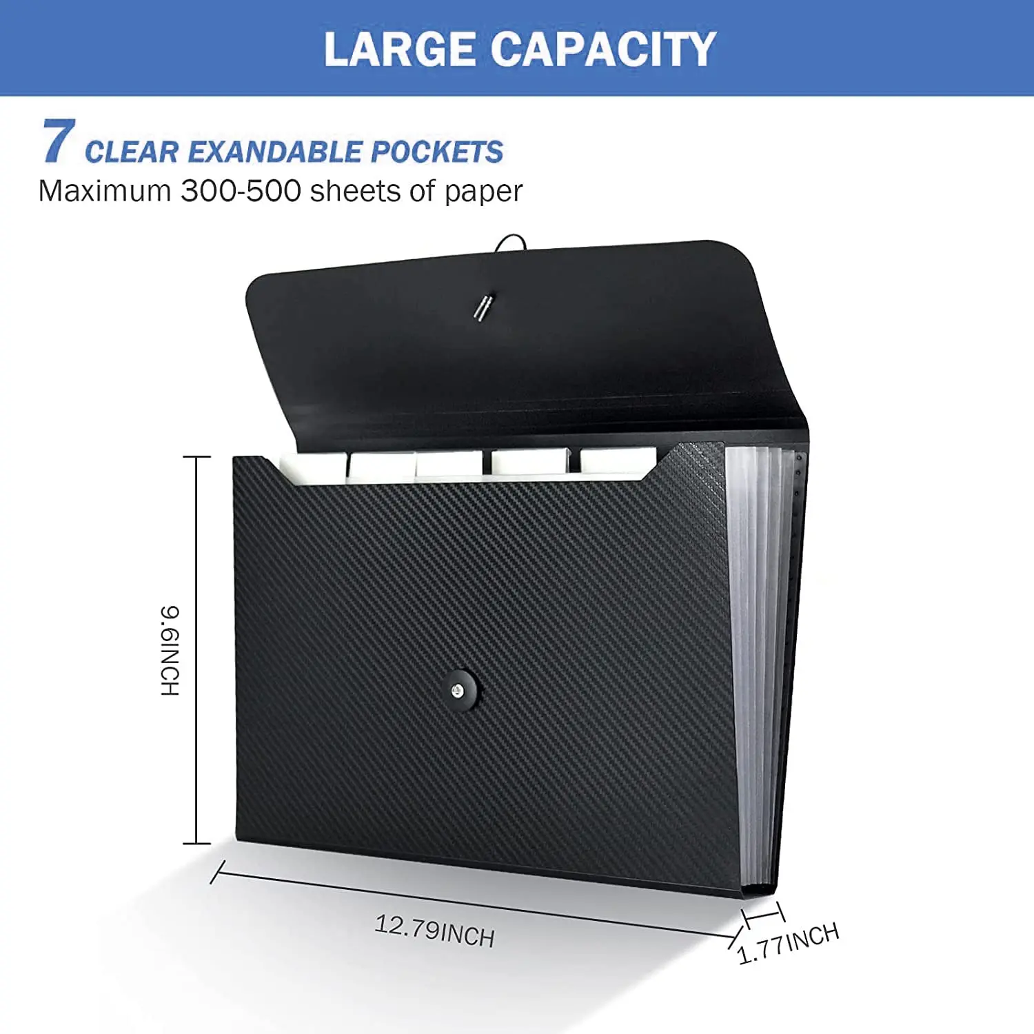 Custom Printing Business Accordion File Organizers Keepers Portfolio Bag Expanding File A4 Folder with Tabs