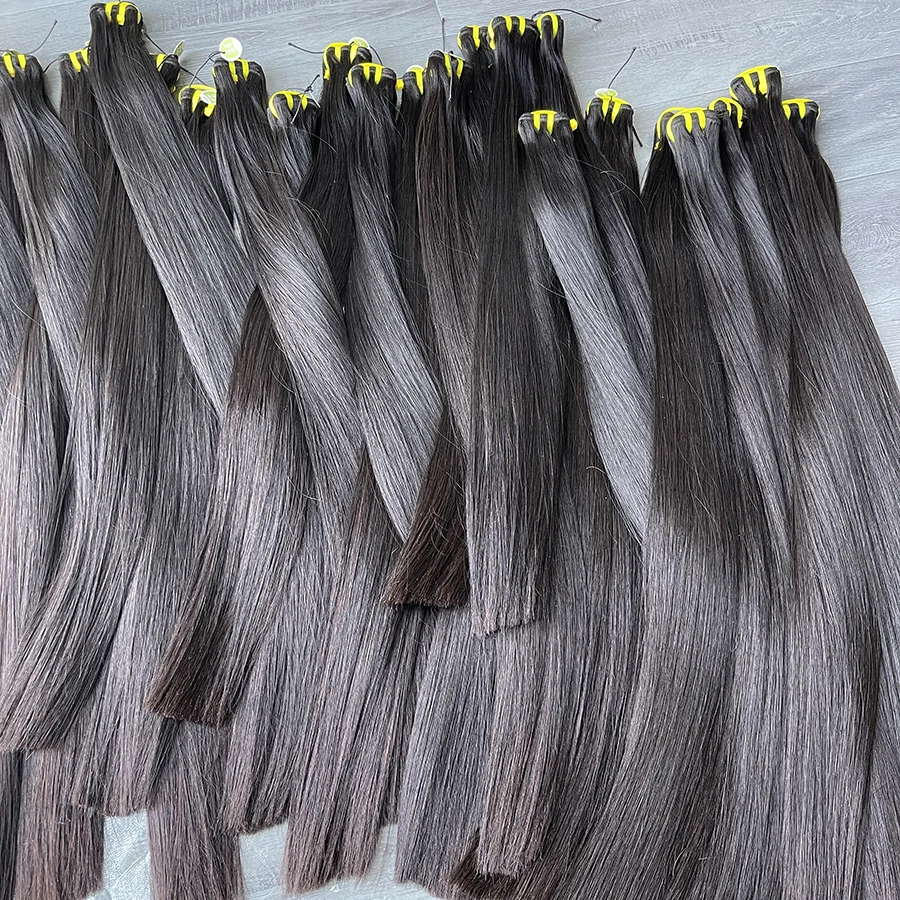 Wholesale 12A 15A Super Double Drawn Bone Straight Human Hair Bundles Natural Cuticle Aligned Vietnamese Raw Hair Bundles