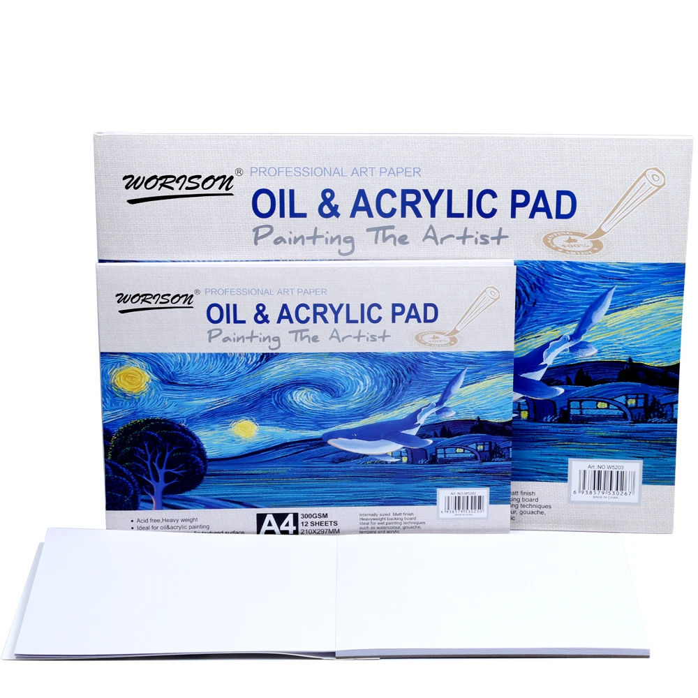 Hot Selling A4 A3 Sketch Pad 300g Art Drawing 12 Sheets Sketchbook Marker Pen Drawing Paper Pad