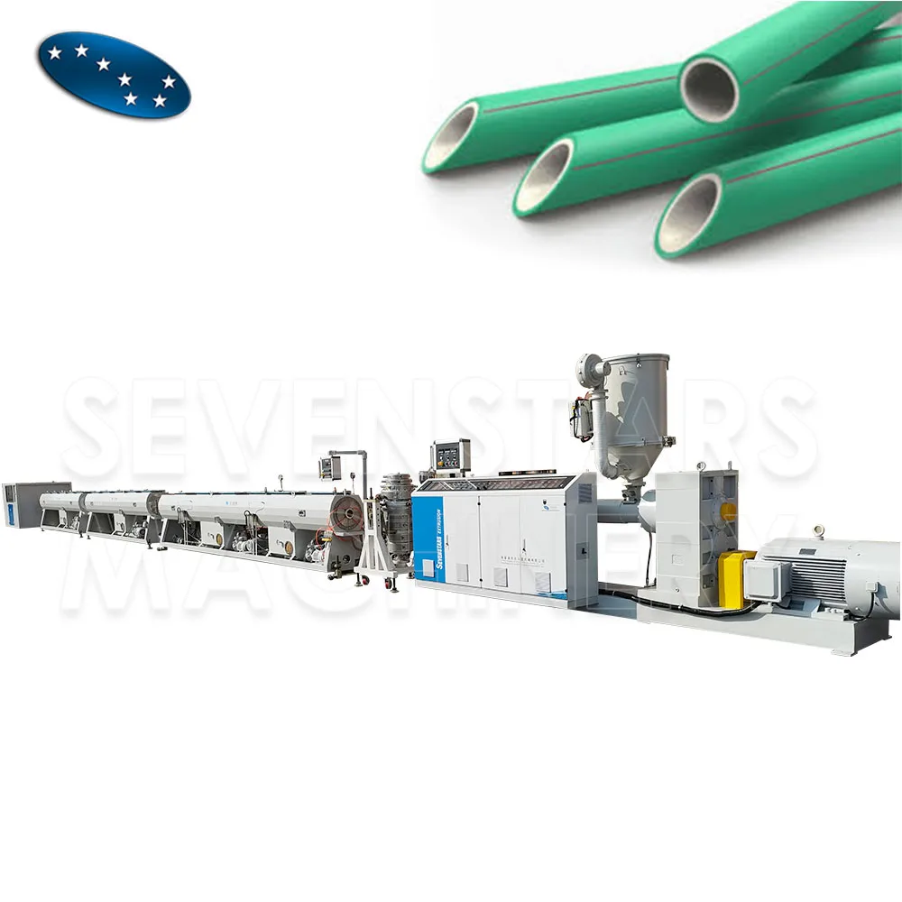 high quality plastic pp ppr fiberglass GF pipe extrusion machine line