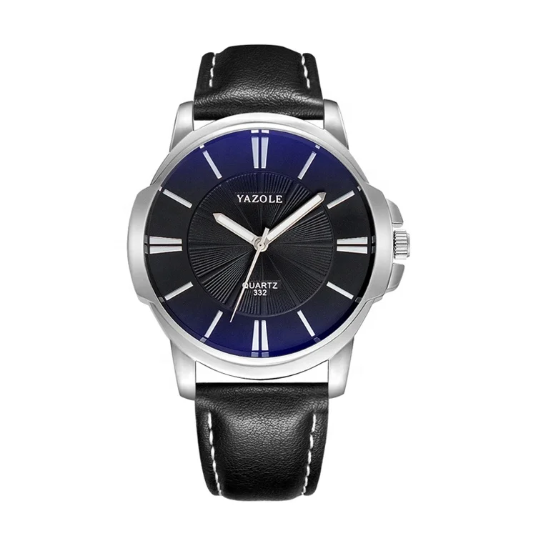 Yazole 332 Модные кварцевые деловые мужские наручные часы Relogio Masculino