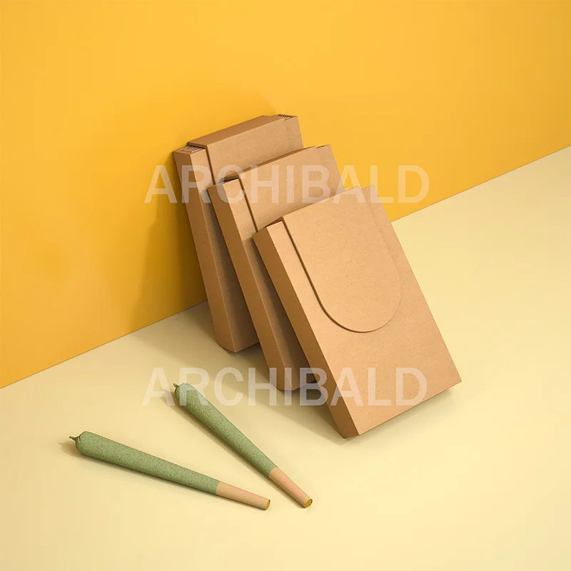 Archibald Custom stash box Premium Quality Pre Smell Proof Roll Pack Containers Kraft Paper Child Resistant Packaging Box Holder