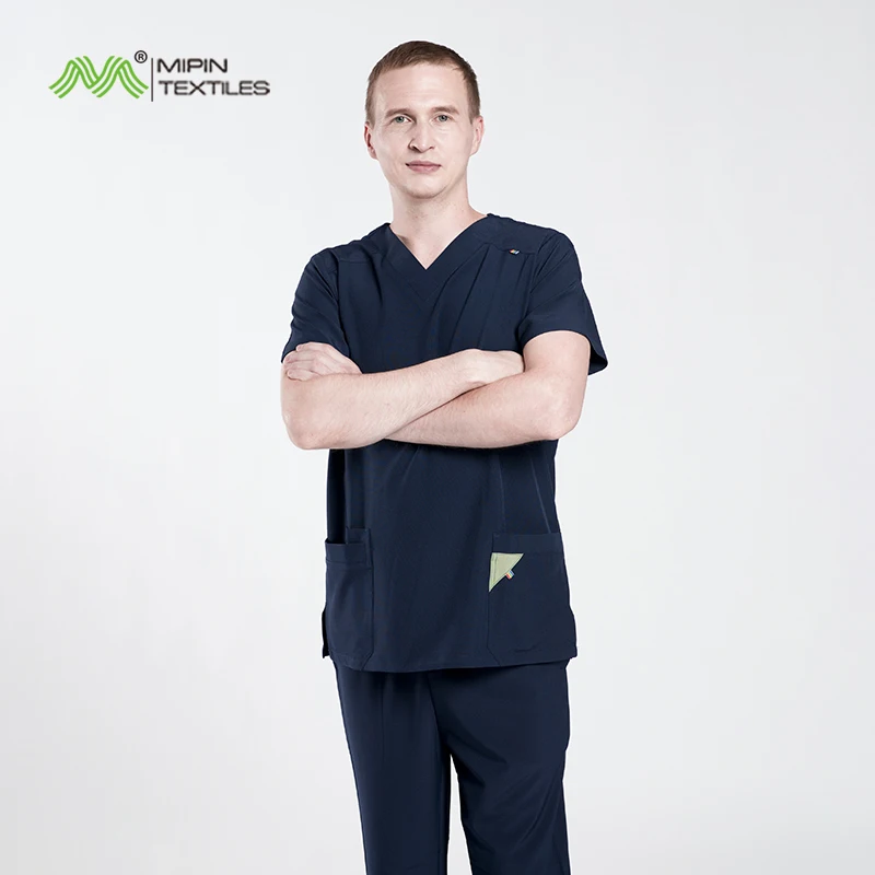 High Quality Filipina Uniforme Hospital Elasticity the Nurses Uniform for Work Odm Men Scrubs Uniforms Sets