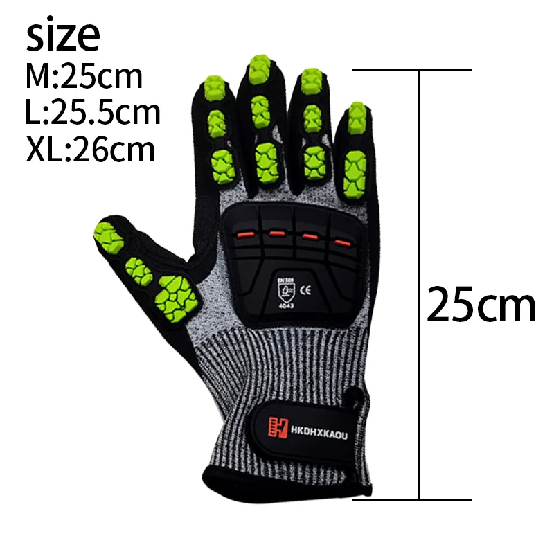 Wholesale tpr gloves Anti Impact Working Protection Gloves Industrial Cut Resistant Kong Work Gloves tpr