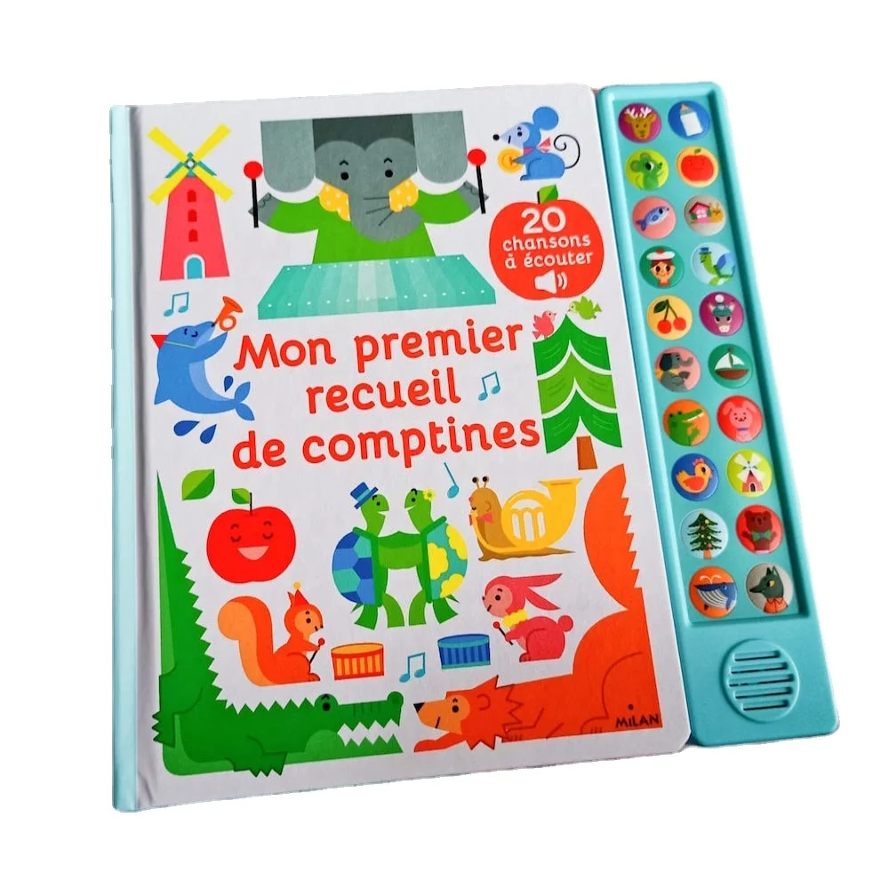 Customized Design Pushing Buttons Kids Audio Sound Book Children Electronics Book In French