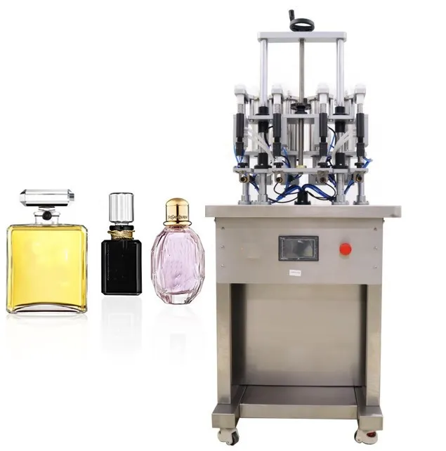 Semi auto 4 Heads Essential Oil Water Perfume Filling Machine Bottle Vacuum Perfume Filler Manual Filling Machine