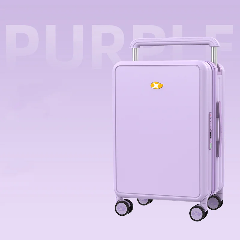 2024 Hot Sale China Factory Travel Hard Boarding Luggage Carry On 20' PC Material small carry on suitcase with USB cable