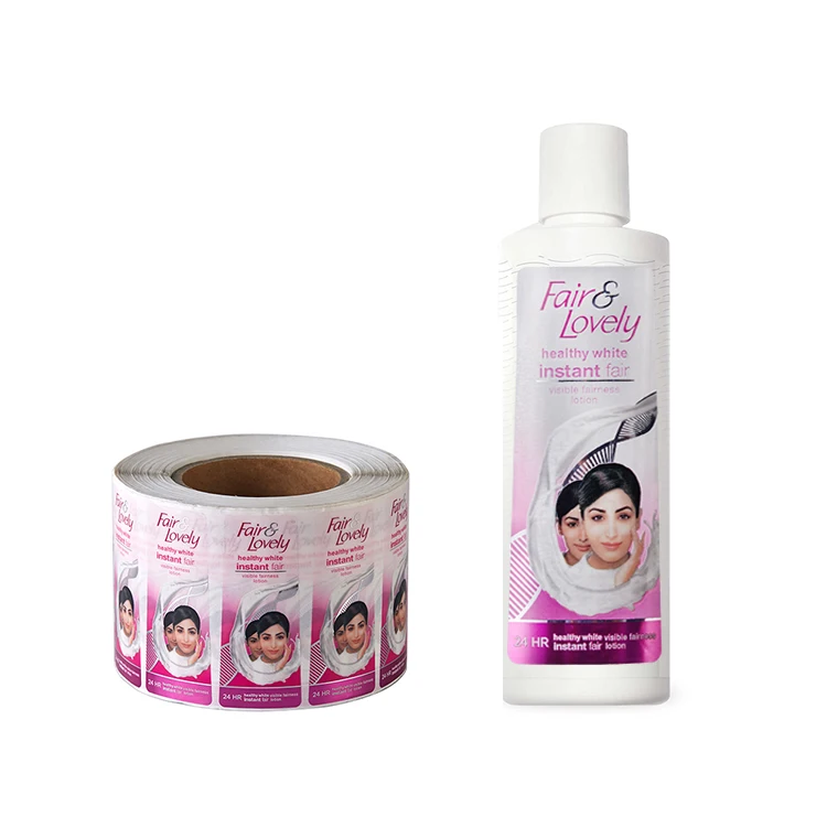 China Manufacturer Custom Design Colorful Printing Cosmetic Bottle Packaging Shampoo Bath Label Sticker
