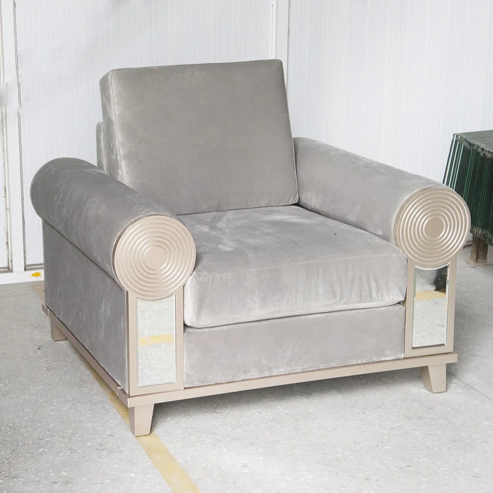 Modern European Style Single Sofa Chair Lounge Armchair Home Furniture Living Room Sofa Manufacturers Hot Sale