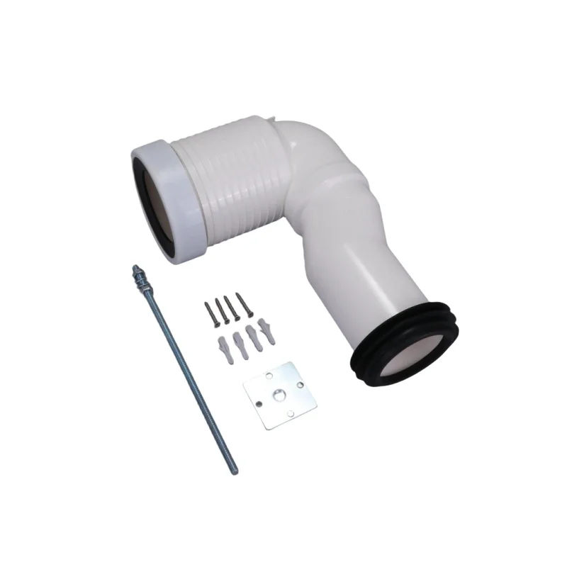 White Adjustable Length P-trap to S-trap Waste Pipe /Bathroom Toilet Shifter Pipe WC Pan Connector Pipe