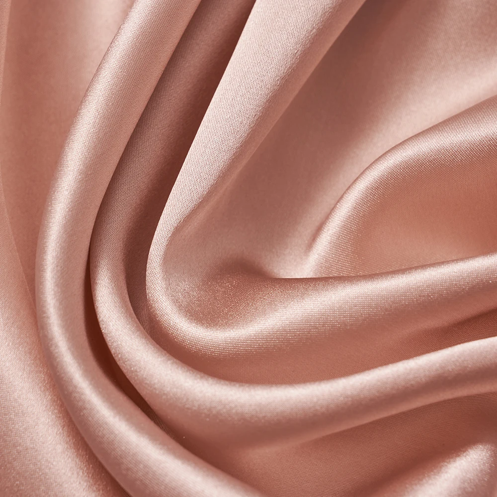 Hot Sale All Stock 100% Pure Natural Mulberry Silk Satin Fabric 16mm Woven Satin Stretch Feature for Bedding Sleepwear