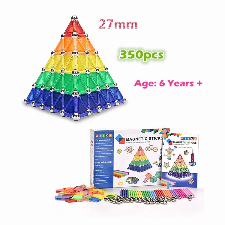 
Deformed 3D 27mm Toy Plastic Magnetic Sticks Building Blocks For Kids 