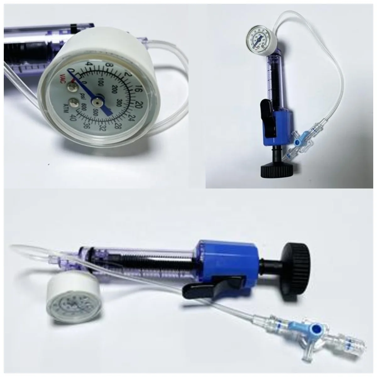 Tianck medical consumables disposable balloon catheter neurological intervention b type 30ml 40atm balloon catheter inflator