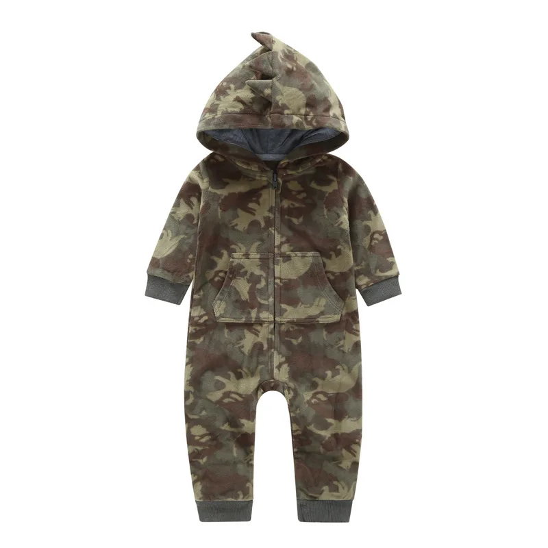 
Wholesale Autumn Winter Baby Cute Cartoon Bear Infant Girl Boy 3d Ear Bear Hooded Jumpers Pajamas 