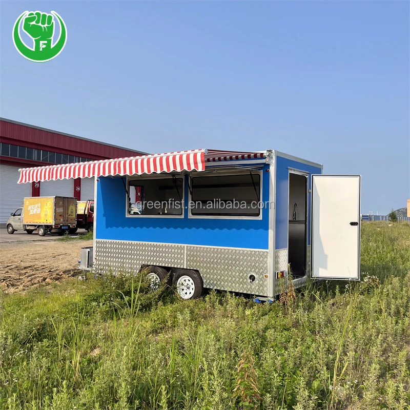 food truck with bbq smoker fried chicken food trailer manufacturer shawarma food cart