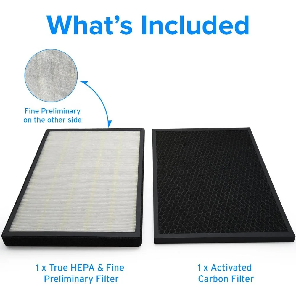 Amazon hot selling HEPA Air Filter for Levoit LV-PUR131 LV-PUR131-RF including 2 HEPA filters &  2 Activated Carbon Filters Set
